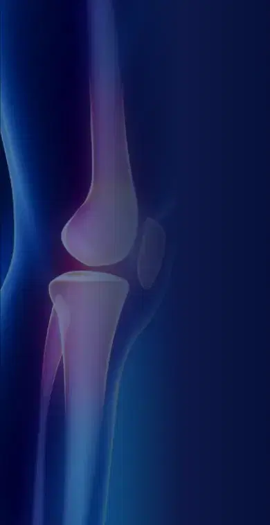 Anterior knee pain banner background